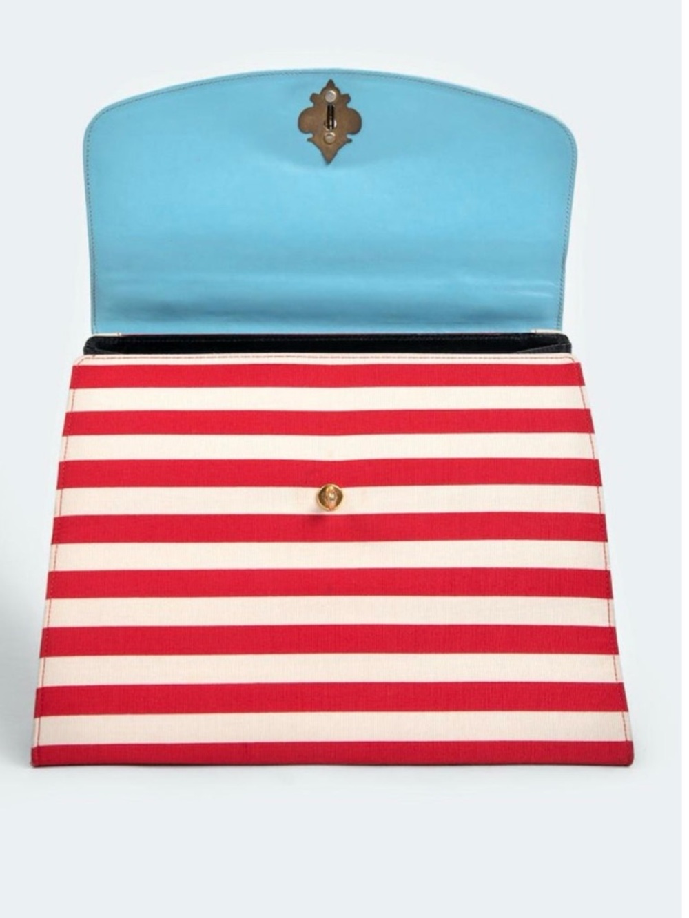 MOSCHINO COUTURE "I Love Venice" Blue Red White Top Handle Bag & Strap - Picture 9 of 9